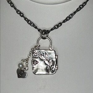 NWOT Sterling Silver “Faith” Locket Inspirational Necklace By Designer Sabool